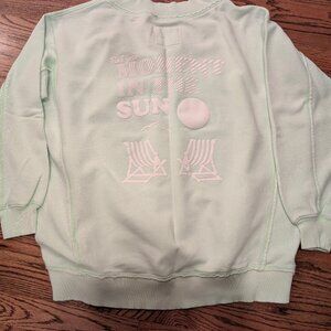 Aerie green everyday V-neck sweatshirt (XS)